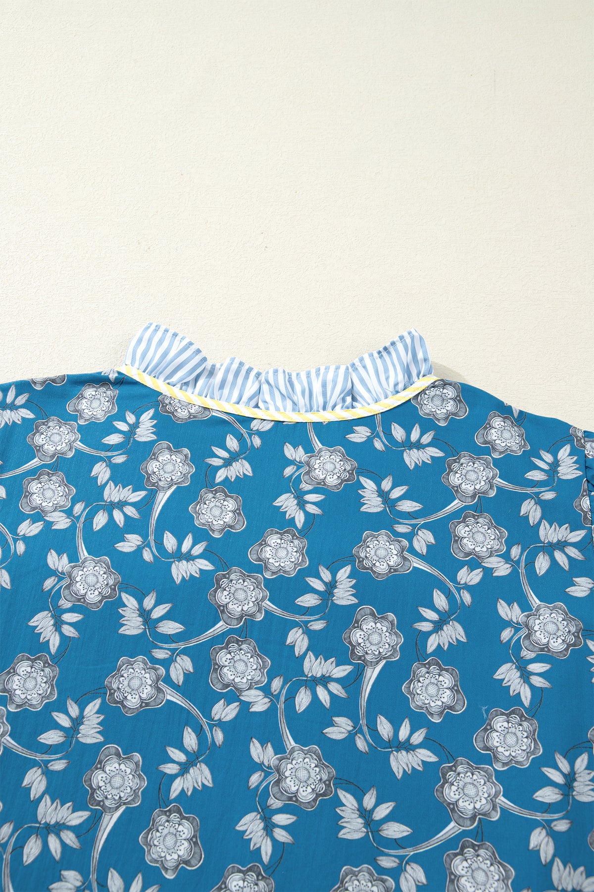 Blue Plus Size Floral Print Dress