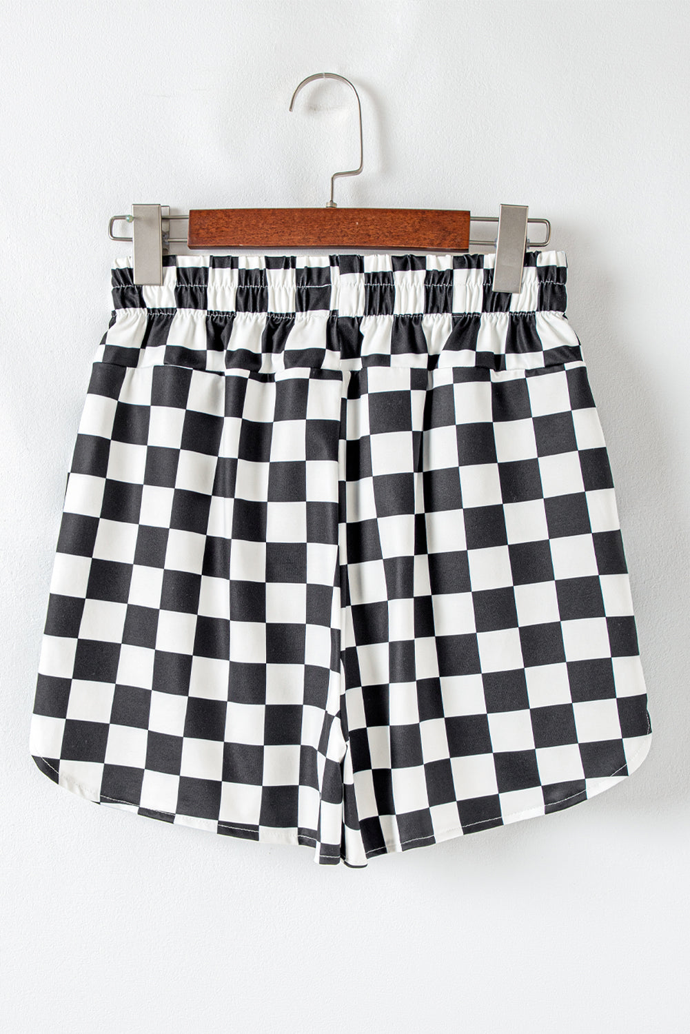 Black Checkered Shorts