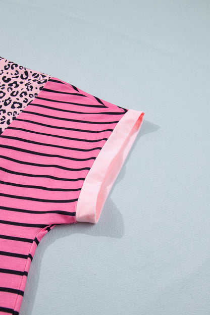Pink Leopard Plus Size Tee