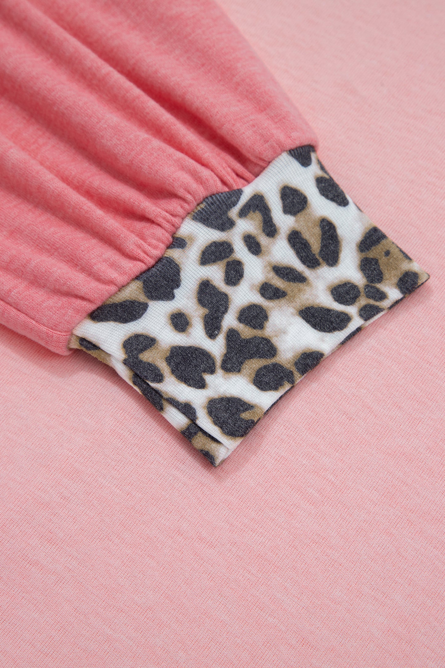 Pink Leopard Patchwork Sweatshirt