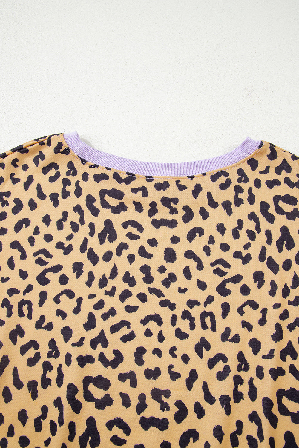 Purple Leopard Striped Plus Size Sweatshirt