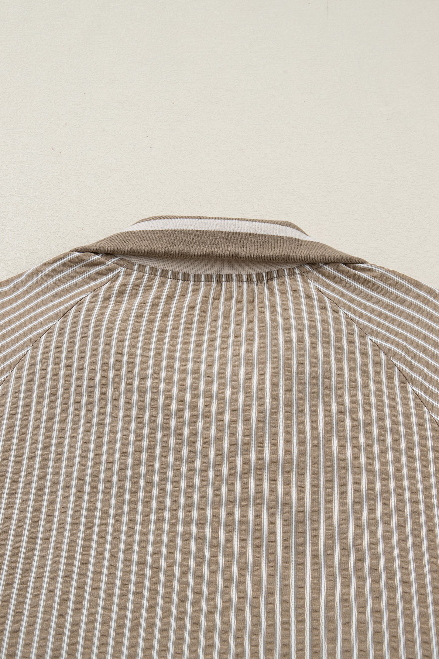 Khaki Stripe Plus Size Mini Dress