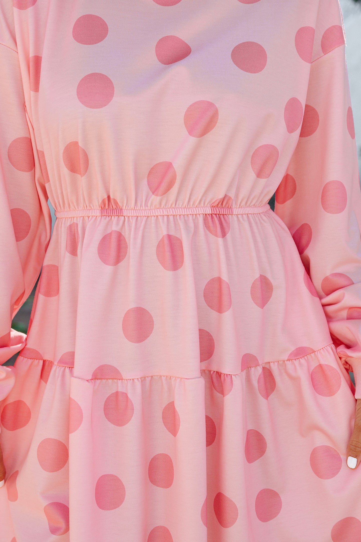 Pink Polka Dot Mini Dress
