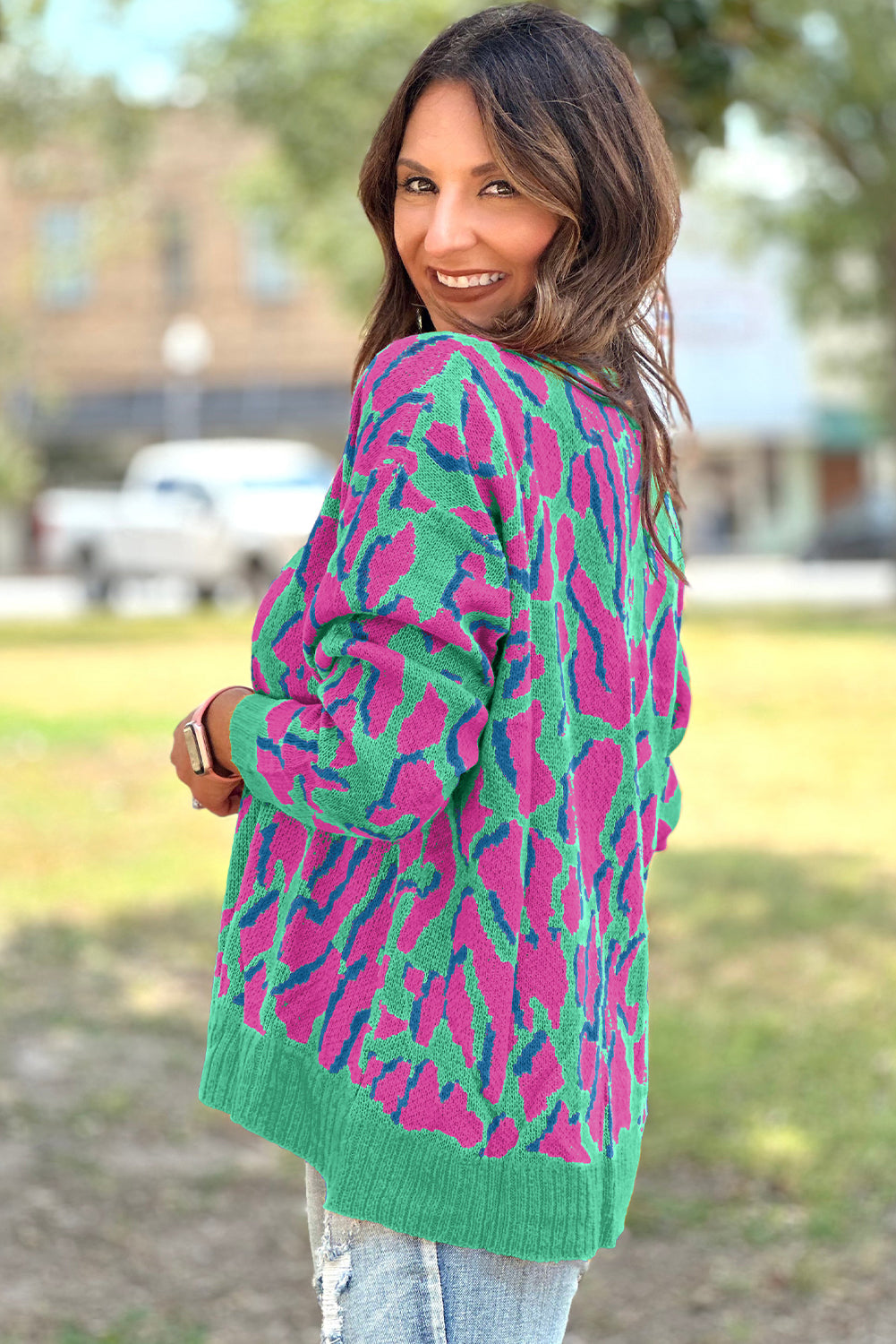 Green Abstract Sweater