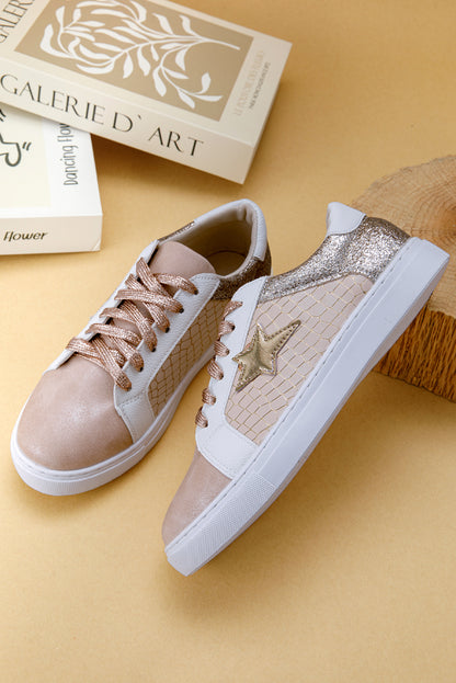 Gold Glitter Star Sneakers