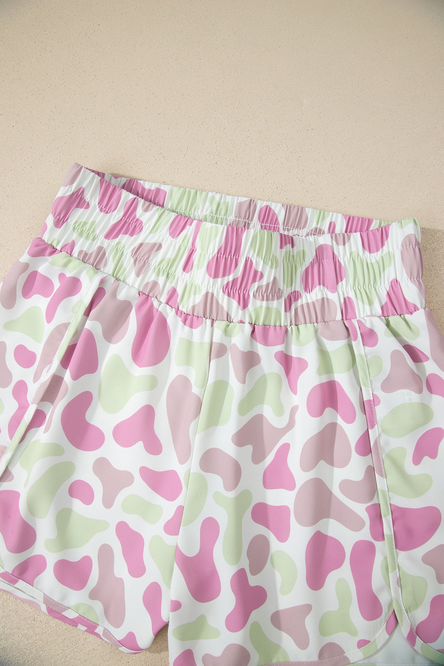 Green Camouflage Athleisure Shorts