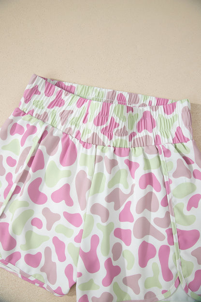 Green Camouflage Athleisure Shorts