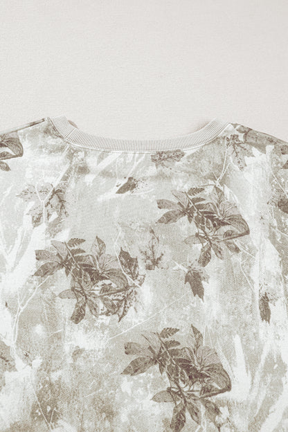 Gray Leafy Camo Sweatshirt