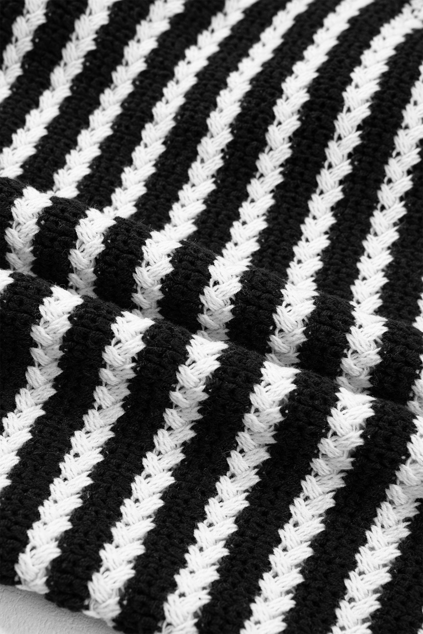 Black Stripe Bow Sweater