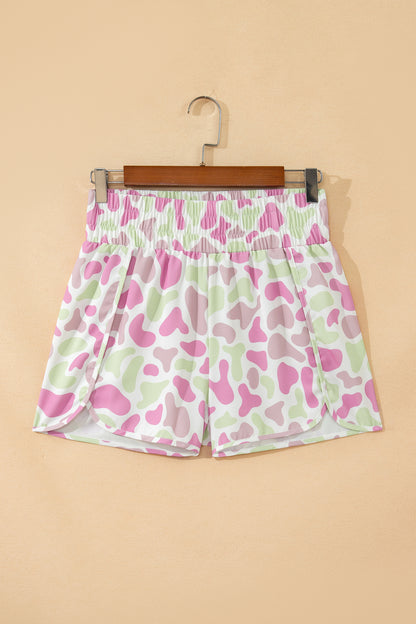 Green Camouflage Athleisure Shorts
