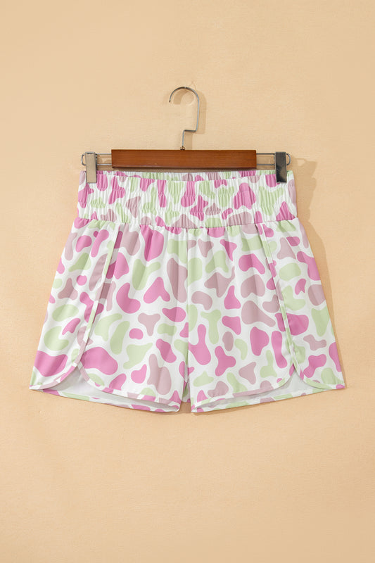 Green Camouflage Athleisure Shorts