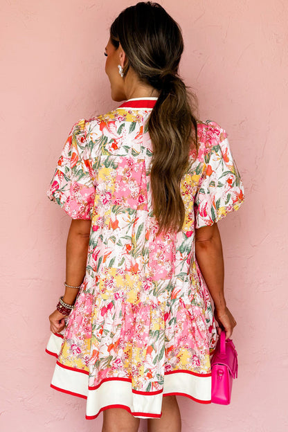Flamingo Garden Mini Dress