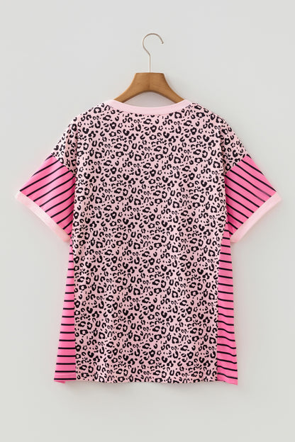 Pink Leopard Plus Size Tee