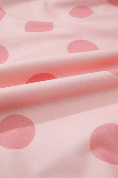 Pink Polka Dot Mini Dress