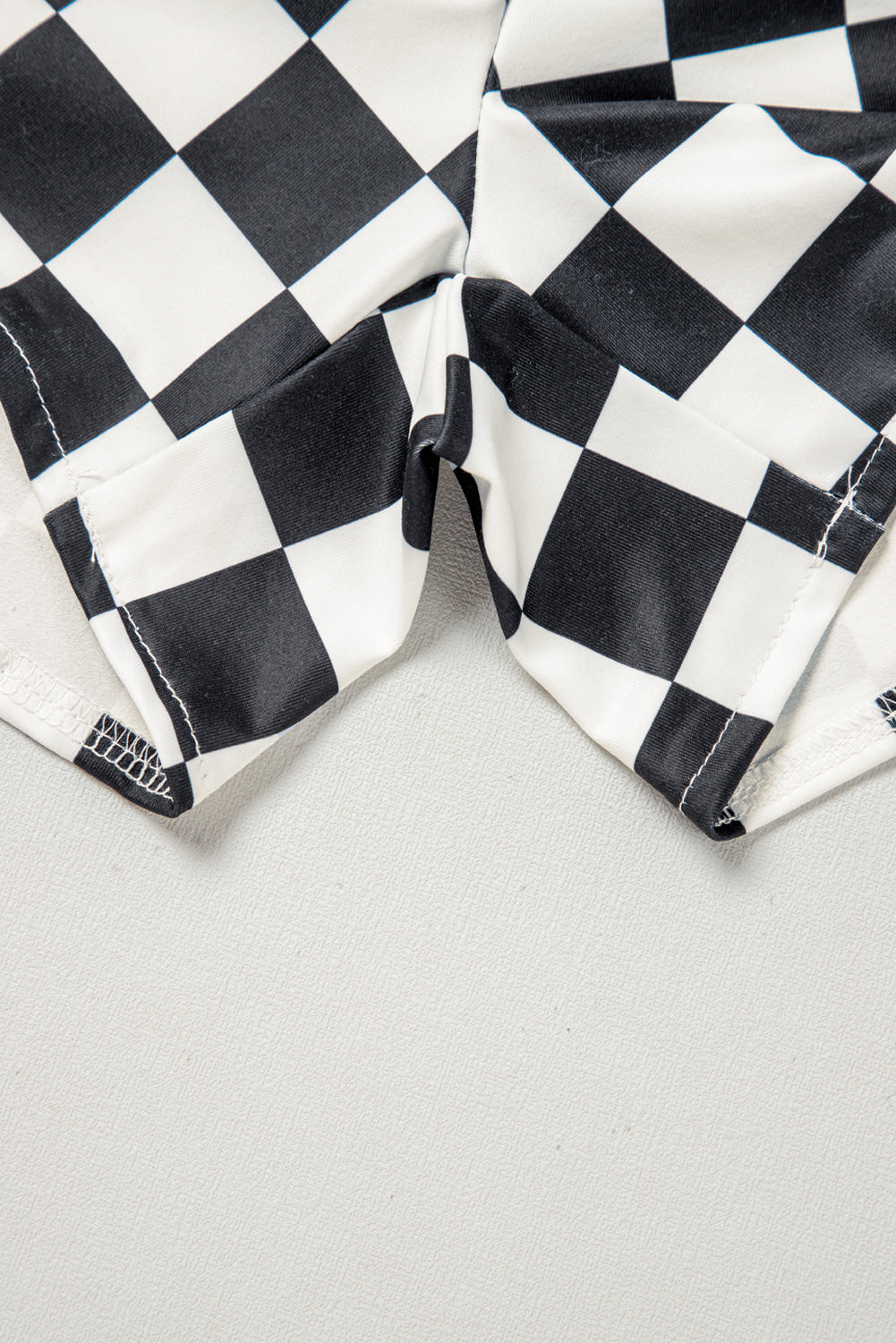 Black Checkered Shorts