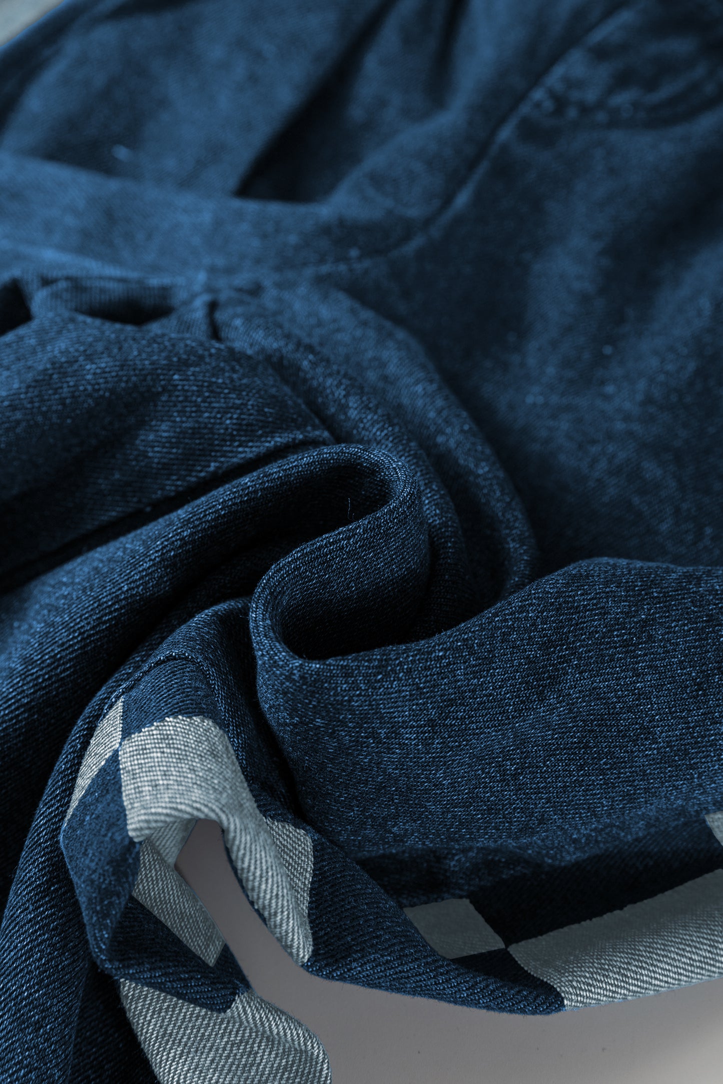 Blue Checkered Side Panel Pants