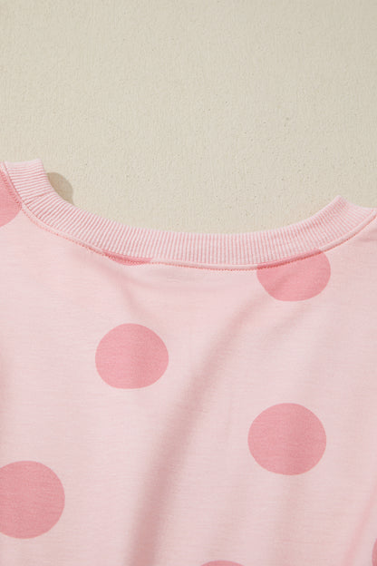 Pink Polka Dot Mini Dress