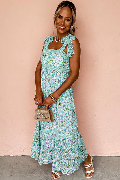 Green Floral Maxi Dress