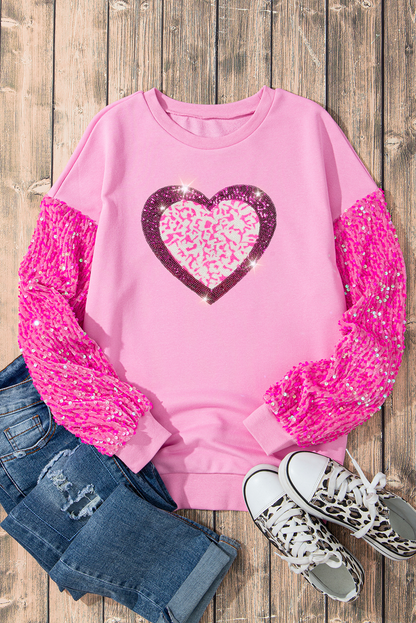 Pink Leopard Heart Top