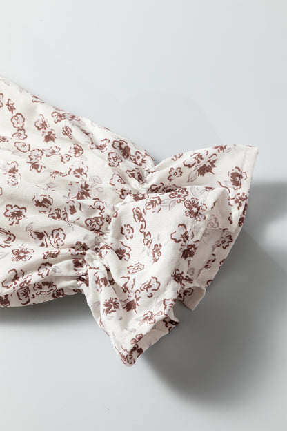 White Bow Peplum Blouse