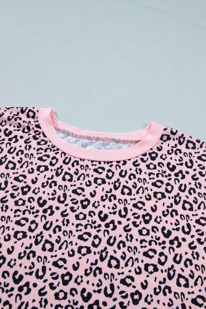 Pink Leopard Plus Size Tee