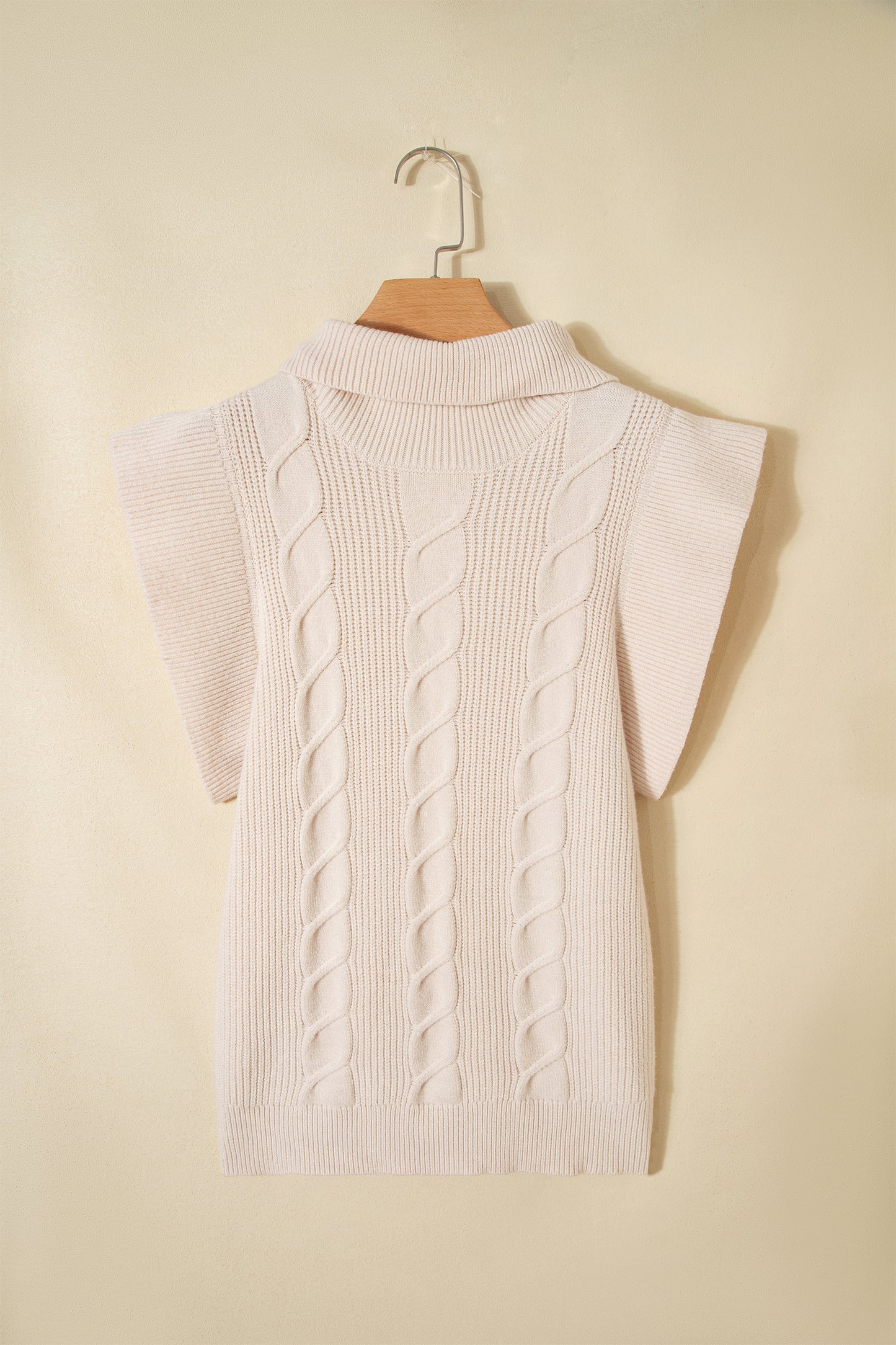 Ruffled Short Sleeve Sweater