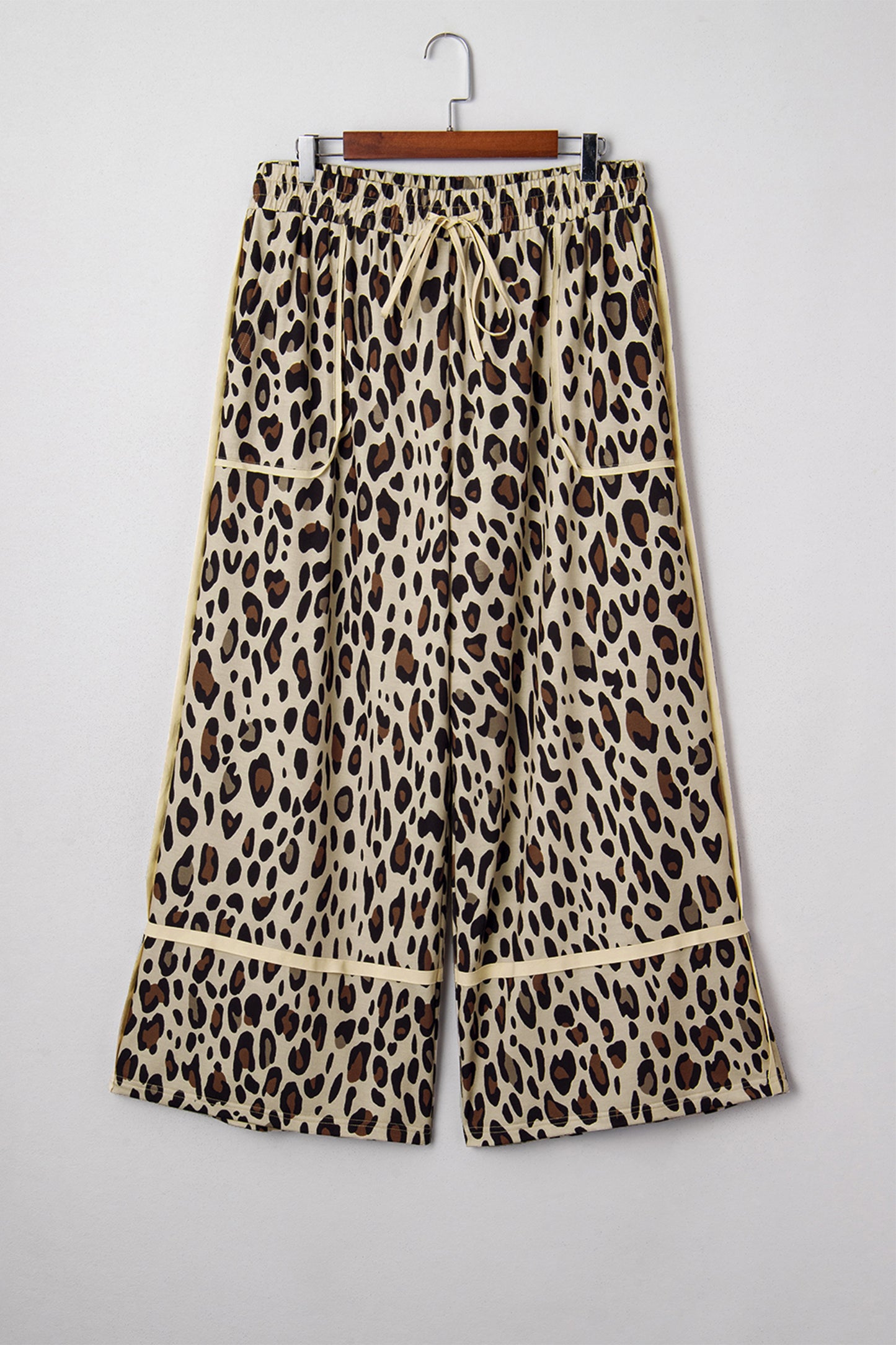 Khaki Plus Size Leopard Pants