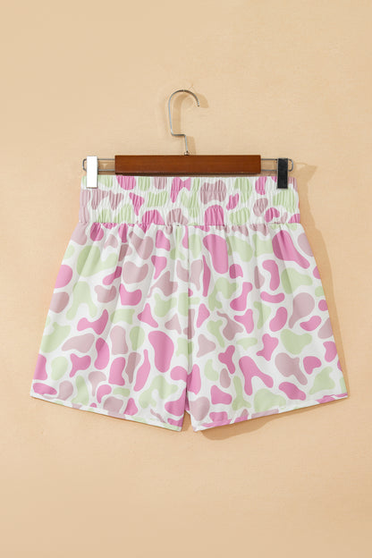 Green Camouflage Athleisure Shorts