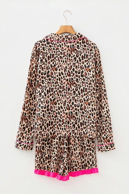 Leopard Pink Ruffle Pajamas