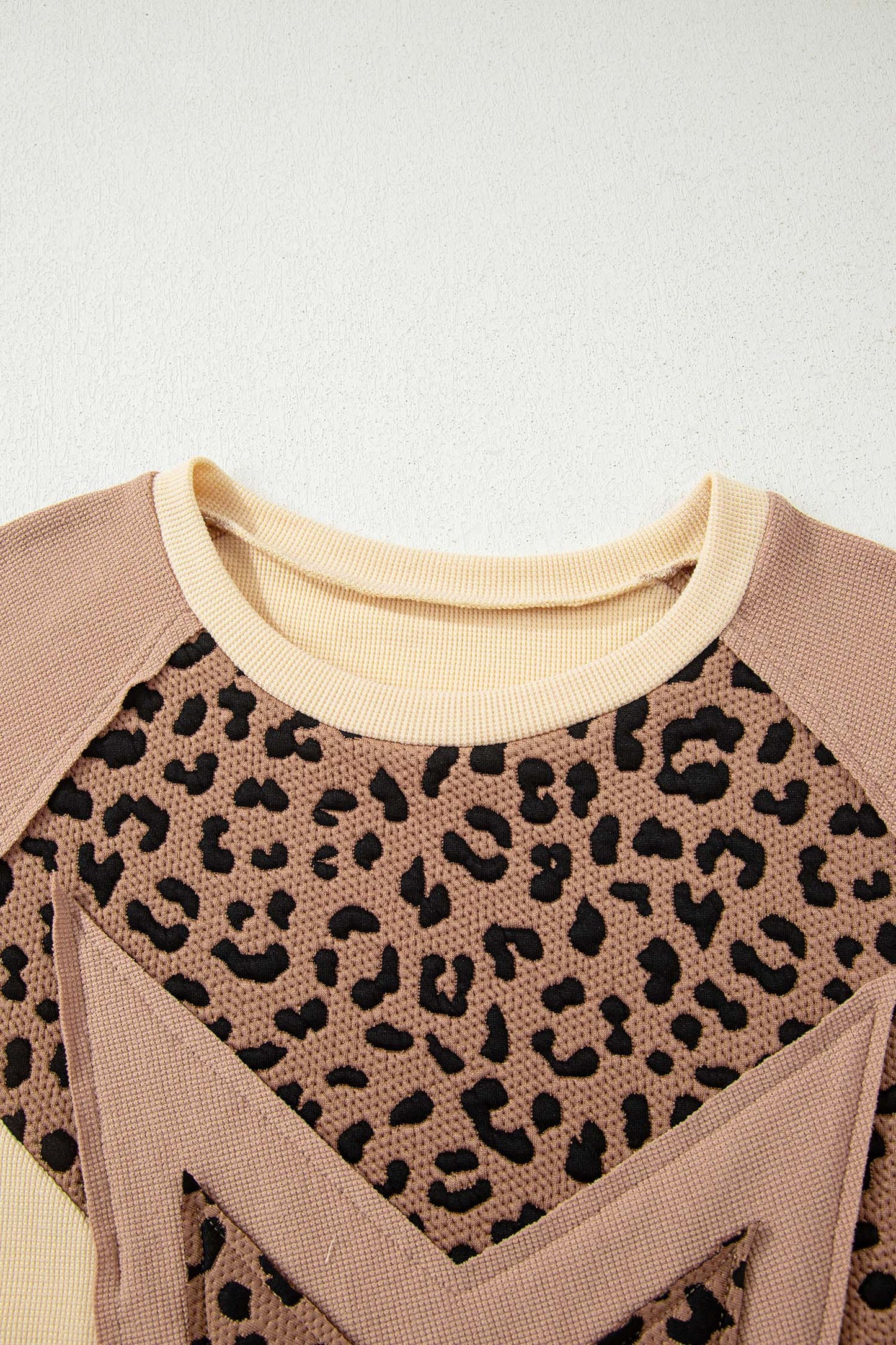 Leopard Star Color Block Sweatshirt