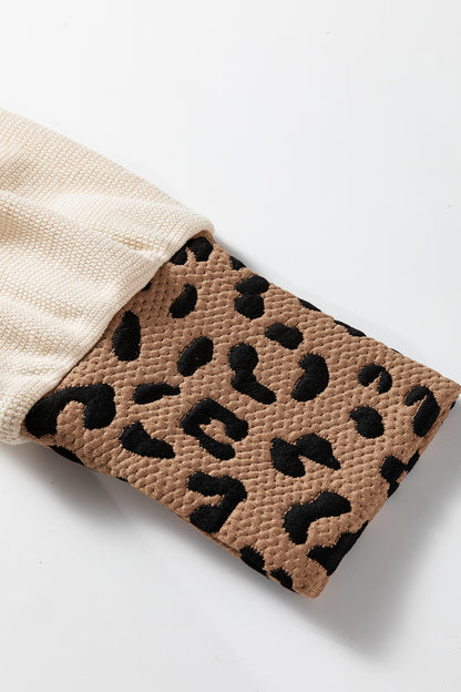 Leopard Star Patchwork Baggy Sweatshirt