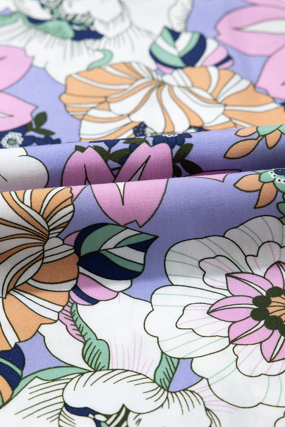 Purple Floral Print Jumpsuit