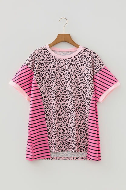 Pink Leopard Plus Size Tee