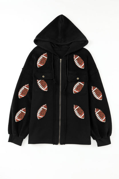 Sequined Football Jacket