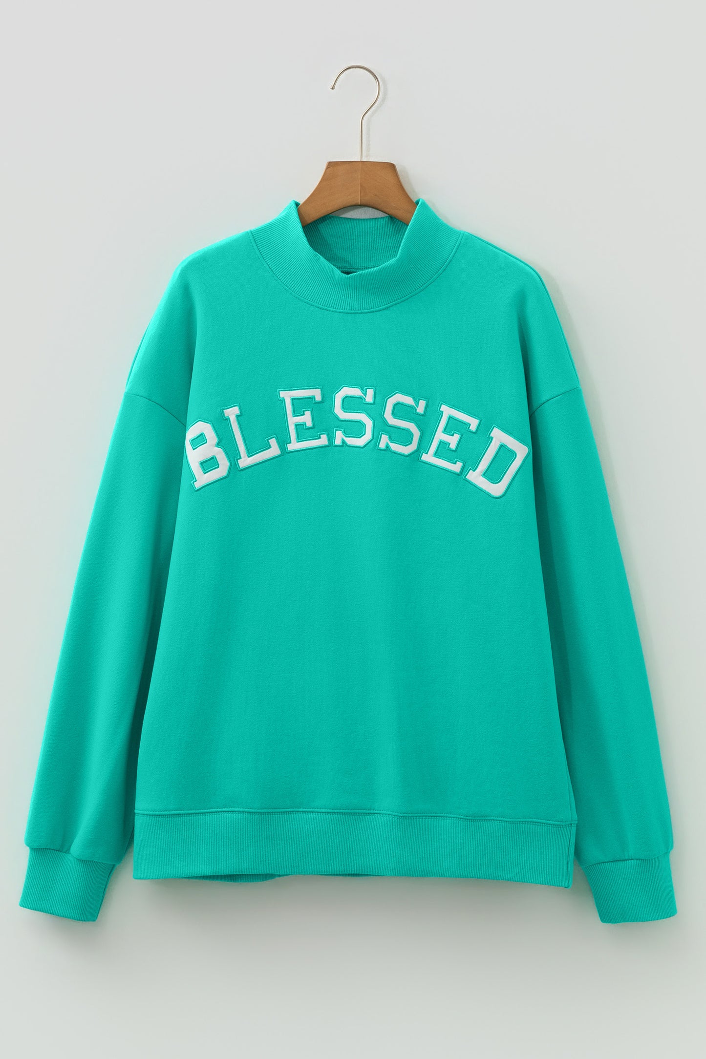Sea Green Oversize Blessed Sweatshirt