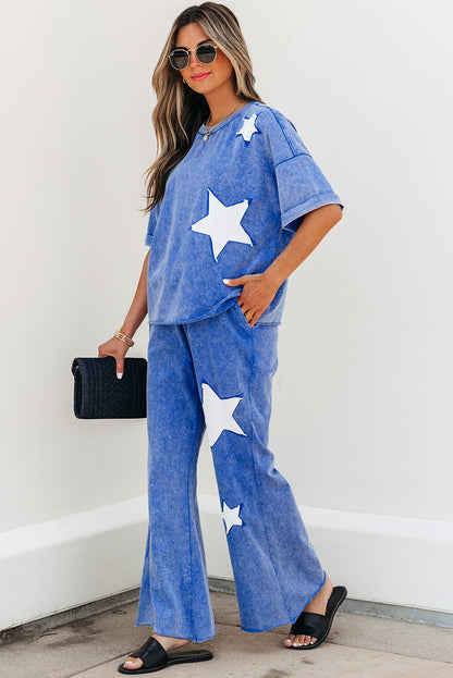 Blue Acid Wash Star Set