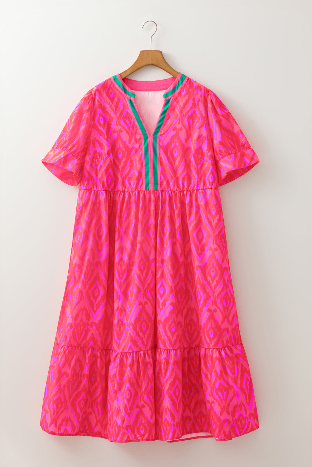 Red Allover Plus Size Dress