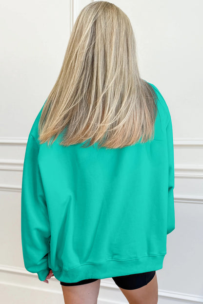 Sea Green Oversize Blessed Sweatshirt